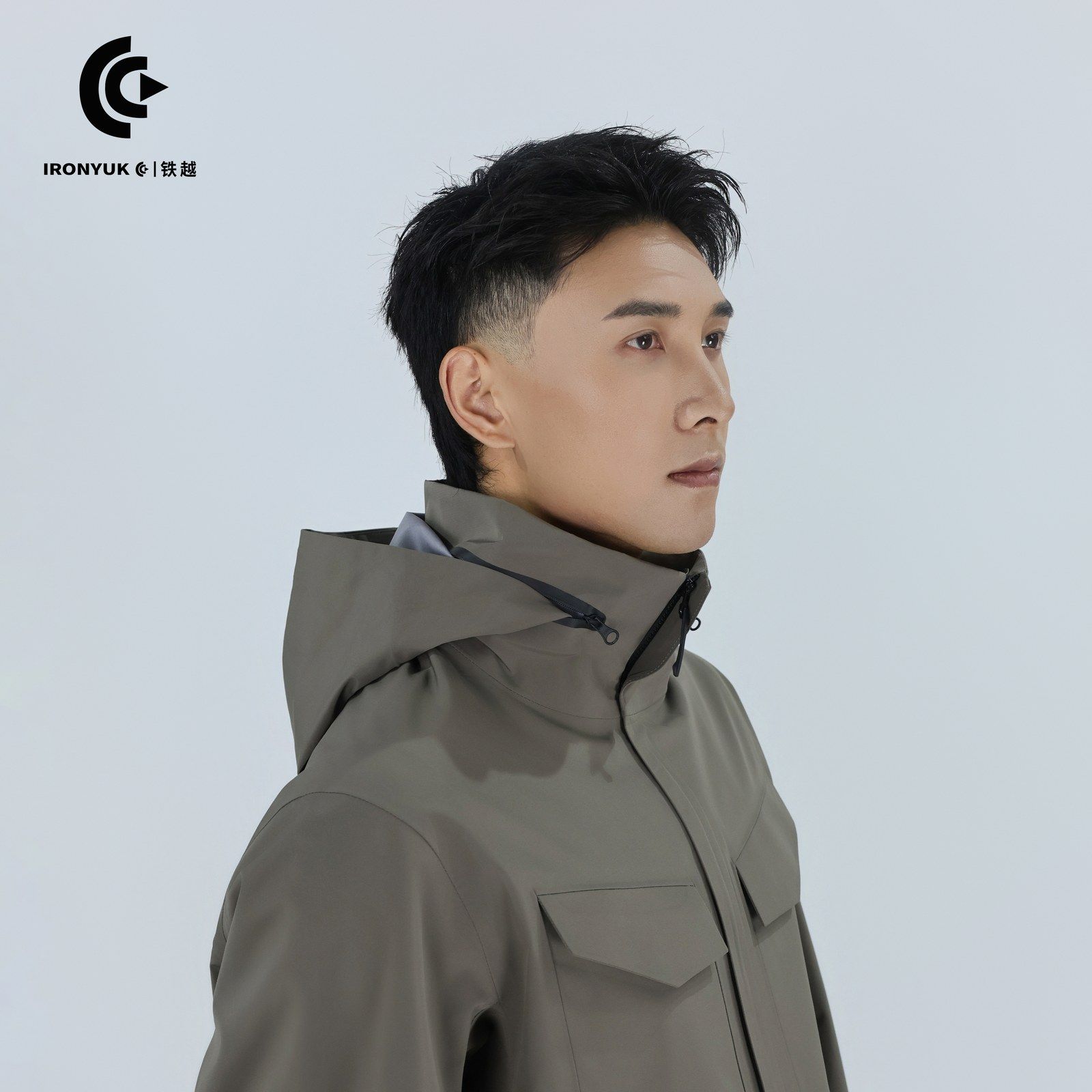TY1156 — Khaki · hood and chest detail